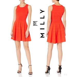 Milly Degrade Chevron Flare Dress Size S